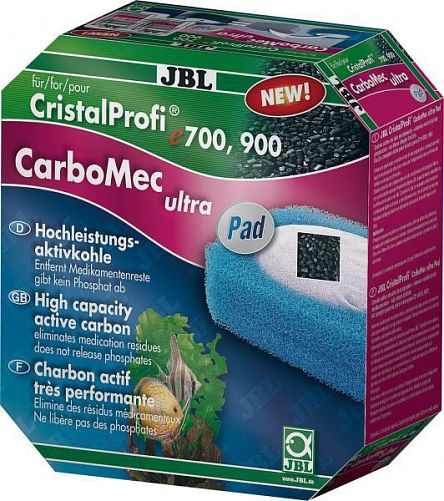 JBL CarboMec ultra Pad CP e700/e900 сверхактивный активированный уголь для фильтров CristalProfi е, гранулы