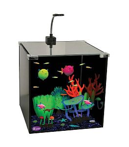 Аквариум Gloxy Glow Set-27 для светящихся рыб и декораций, 30х30×30 см, 27 л