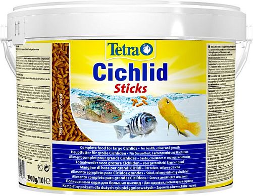 TetraCichlid Sticks основной корм для цихлид и других крупных рыб, палочки 10 л