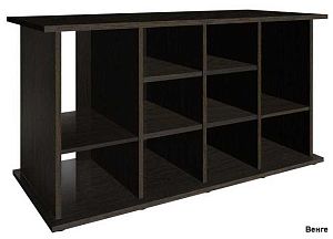 Подставка без дверок Biodesign АТОЛЛ 650&nbsp;чёрная шагрень, плита ЛДСП 16/22&nbsp;мм, 161х66&times;82&nbsp;см