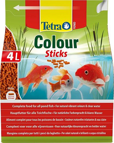 Корм Tetra Pond ColorSticks для прудовых рыб, гранулы для основного питания, 4 л