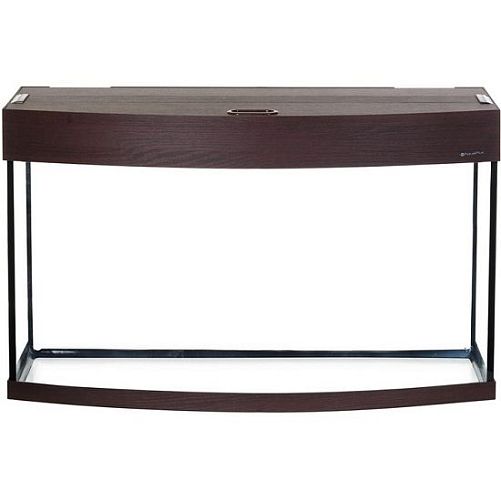 Аквариум LUX Ф115 фигурный, с крышкой и светильником Т8 2х18 Вт, махагон, 115 л