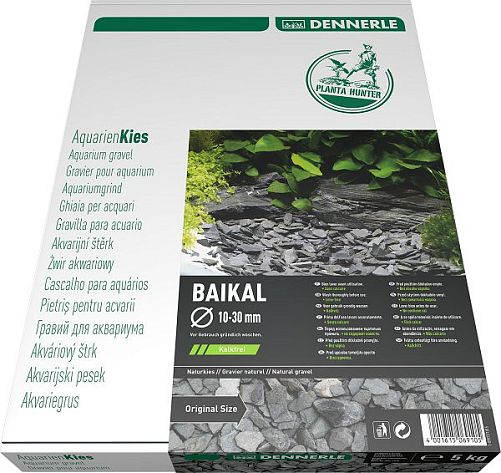 Грунт природный Dennerle Plantahunter Baikal 10-30 мм, черный, 5 кг