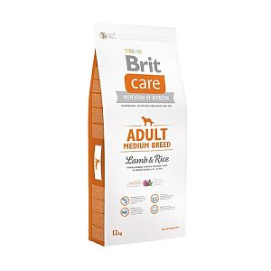 Корм Brit Care Adult Medium Breed для взрослых собак средних пород, ягненок с рисом