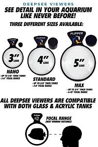 Оптическая линза Flippe DEEPSEE Magnified Magnetic Aquarium Viewer 5» для съемки кораллов