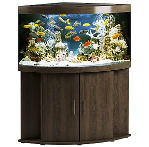 Аквариум Псевдоморе с тумбой STELLEX AQUA 400, угловой, 400 л, 91х91×150 см