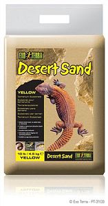 Exo Terra песок для террариумов, желтый, 4,5 кг