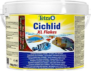 TetraCichlid XL&nbsp;Flakes основной корм для цихлид и&nbsp;других крупных рыб, крупные хлопья 10&nbsp;л