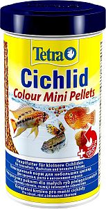 TetraCichlid Colour Mini корм для яркого окраса небольших цихлид, мини мульти шарики 500&nbsp;мл