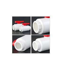 Кран шаровый неразборный D50 БЕЛЫЙ