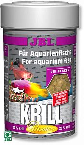 Корм премиум JBL Krill с крилем для пресноводных и морских рыб, хлопья 100 мл