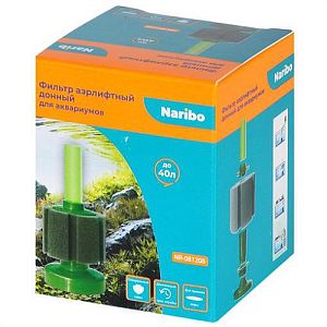 Фильтр аэрлифтный Naribo донный XS, губка, 5,5×5,5×12,5 см