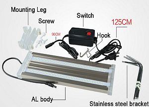 Светильник LED ультратонкий SunSun ADS-500C для аквариума, 24 Вт, 515х100×200 мм