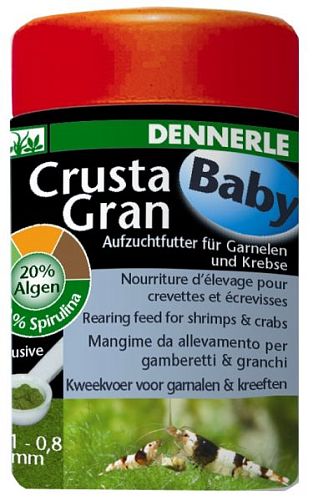 Dennerle CrustaGran Baby основной корм для молоди креветок и мелких раков, гранулы 100 мл