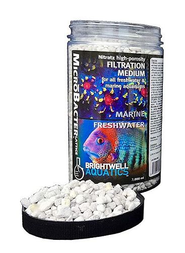 Наполнитель Brightwell Aquatics MicroBacter Lattice NitratZ для морского аквариума, гранулы 2 л