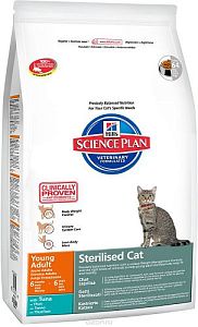 Корм Hill's Science Plan Sterilised Cat Young Adult Тунец для кастрированных котов и стерилизованных кошек до 6 лет
