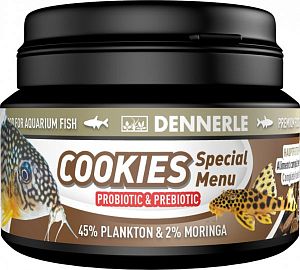 Dennerle Cookies Special Menu основной корм для донных аквариумных рыбок, чипсы 84 г