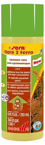 Sera FLORE 2 FERRO добавка железа для цвета растений, 250 мл