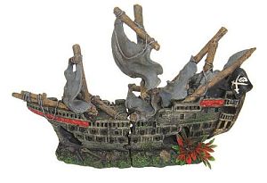 Декорация пластиковая PRIME &laquo;Затонувший парусник малый&raquo;, 25&times;10,5&times;17&nbsp;см