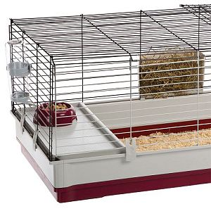 Клетка Ferplast KROLIK LODGE 140 с деревянным домиком для кроликов, 142х60×50 см