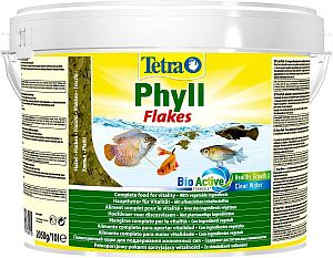 TetraPhyll основной корм для травоядных рыб, хлопья 10 л