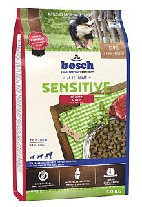 Корм Bosch Sensitive Lamb&Rice для взрослых собак, склонных к аллергии, ягненок и рис