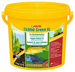 Основной корм Sera CICHLID GREEN XL для крупных растительноядных цихлид, гранулы 3,8 л
