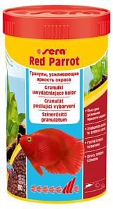 Корм Sera RED PARROT для яркой окраски рыб, гранулы 250 мл