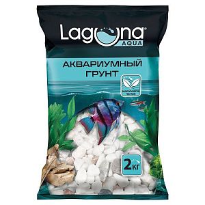 Грунт Laguna бело-розовый меланж, 2 кг, 6−8 мм