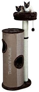 Домик-башня TRIXIE «Julio» для кошки, 140 см, искусственная замша, плюш, коричневый, темно-коричневый