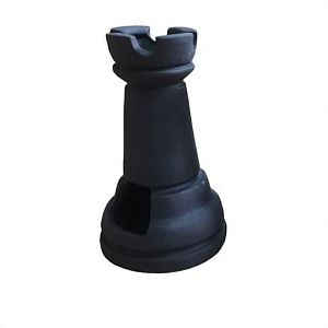 Декорация GLOXY Шахматная фигура Ладья черная, 7х7х12см