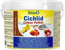 TetraCichlid Colour корм для яркого окраса цихлид, мульти шарики 10 л от интернет-магазина STELLEX AQUA