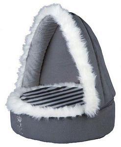 Лежак-пещера TRIXIE My Prince, D 40×41 см, плюш, серый