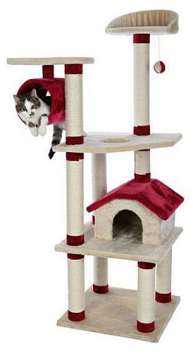 Домик TRIXIE "Marissa" для кошки, 164 см, бежевый, красный