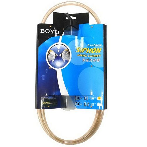 Сифон BOYU с треугольным заборным раструбом для очистки грунта аквариума, 25,8 см, D 45,8 мм
