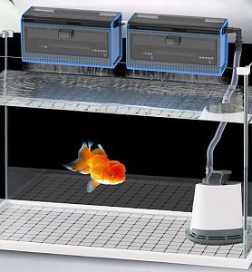 Фильтр SUNSUN верхний орошаемый навесной, для аквариума 30−60 см