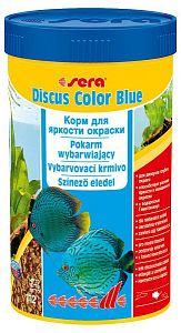 Sera Discus Color Blue корм для яркой окраски «голубых» форм дискусов, гранулы 250 мл