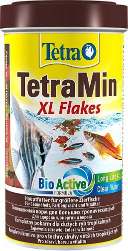 TetraMin XL основной корм для всех видов аквариумных рыб, крупные хлопья 500 мл