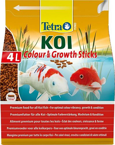 TetraPond KOI Color&Grouth Sticks энергетический корм для карпов кои, палочки 4 л