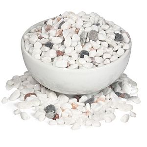 Грунт Laguna бело-розовый меланж, 2 кг, 6−8 мм