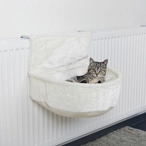Лежак-гамак TRIXIE подвесной на радиатор, плюш, 45х13×33 см, белый