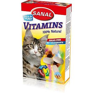 Витаминное лакомство SANAL ВИТАМИН для кошек, содержит В1, В2, В6, В12, 50 г
