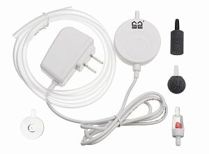 Компрессор микро SunSun QB-102 с креплением присоской и комплектом для аэрации, 1 Вт, 1×0,45 л/мин