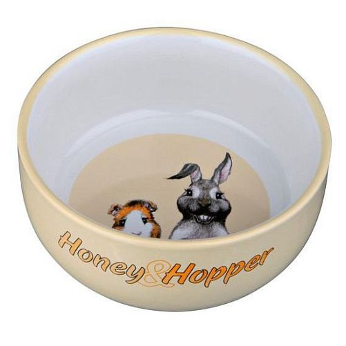 Миска TRIXIE "Honey & Hopper" с рисунком, керамика, 250 мл, D 11 см