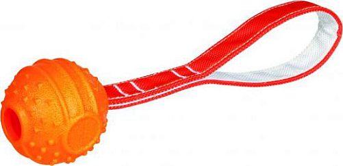 Игрушка-мяч TRIXIE Soft & Strong на веревке, TPR, D 7 см, 29 см, оранжевый