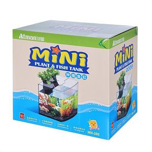 Мини аквариум ATMAN MN-280, 13 л, 20х28×23,5 см