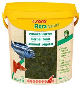 Растительный корм Sera FLORA NATURE для рыб, хлопья 10 л