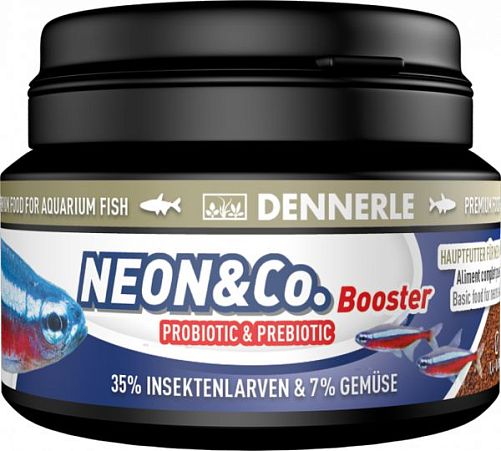 Dennerle Neon & Co Booster основной корм для небольших аквариумных рыб, мини-гранулы 45 г