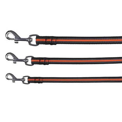 Поводок TRIXIE для собак, 10 м, 17 мм, нейлон, черный, оранжевый