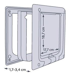 Дверца TRIXIE для кошки «FreeCat de Luxe», 17,7×18,7 см
